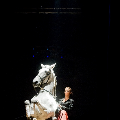 Megann Fortier artiste de spectacle équestre