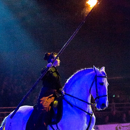 Megann Fortier artiste de spectacle équestre