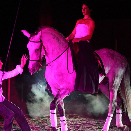 Megann Fortier artiste de spectacle équestre