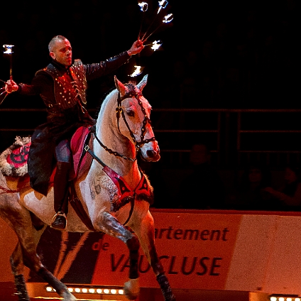 Sylvain Albella artiste de spectacle équestre