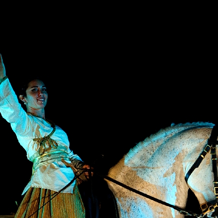 Virginie Fortier artiste de spectacle équestre